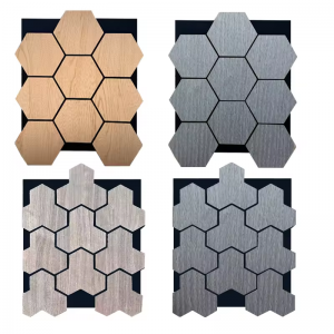 3D Mdf wood Pet Strip Sound-Absorbing  WOODEN SLAT ACOUSTIC PANEL