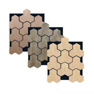 3D Mdf wood Pet Strip Sound-Absorbing  WOODEN SLAT ACOUSTIC PANEL