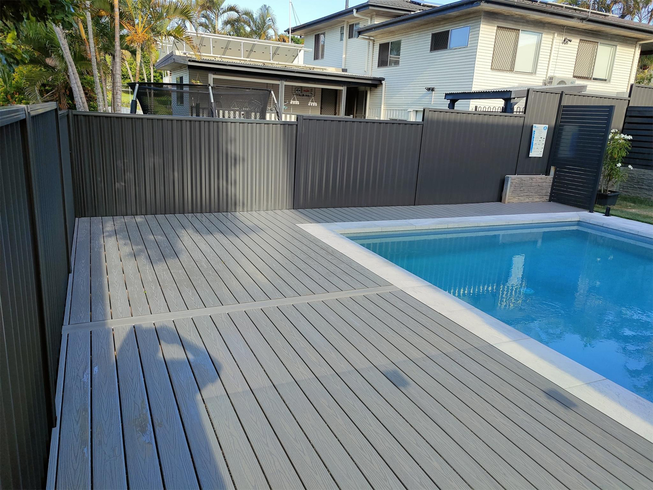 Wood Plastic Composite Decking Used in swimming pool