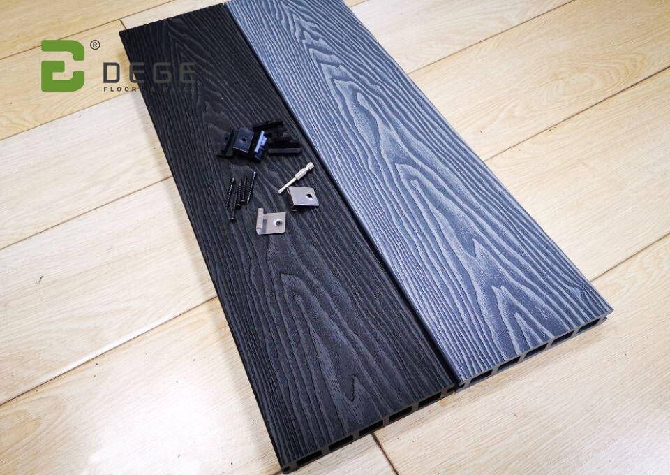 DEGE Popular 3D Embossed Deep Wood Gain Decking