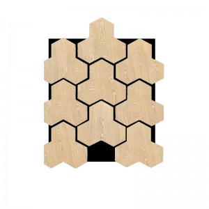 3D Mdf wood Pet Strip Sound-Absorbing  WOODEN SLAT ACOUSTIC PANEL