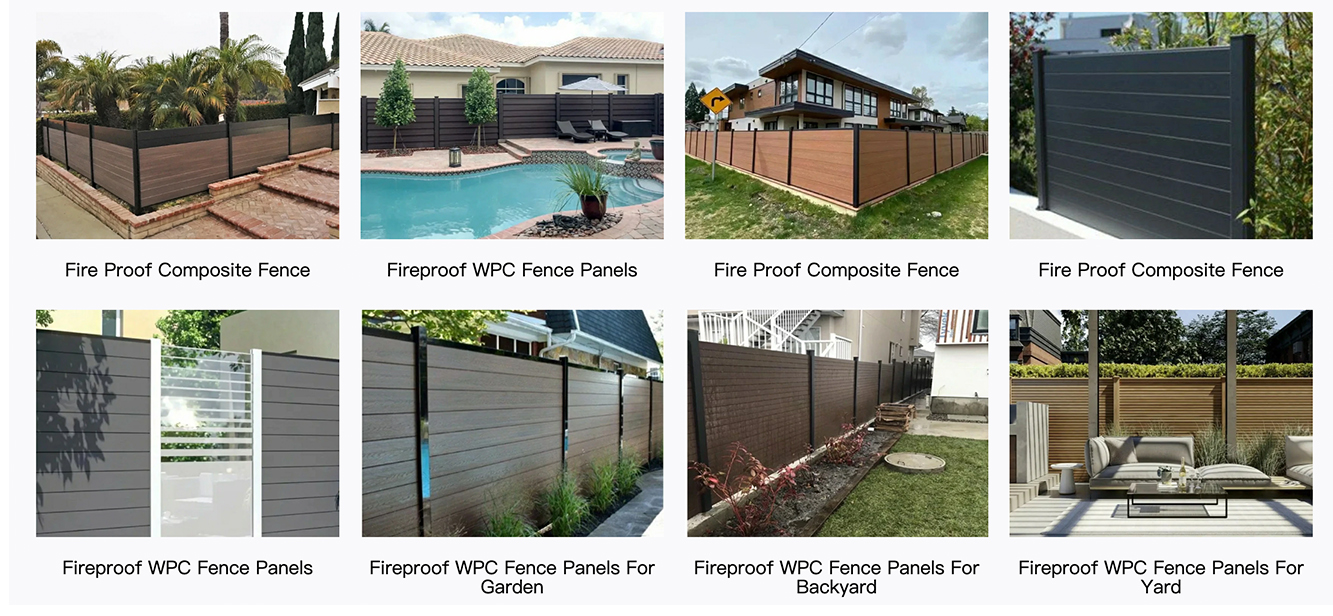 Julọ Gbajumo Fireproof WPC Fence Paneli Awọn ohun elo