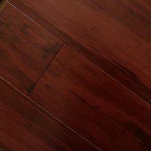 Dark Red Strand Woven Bamboo Floor
