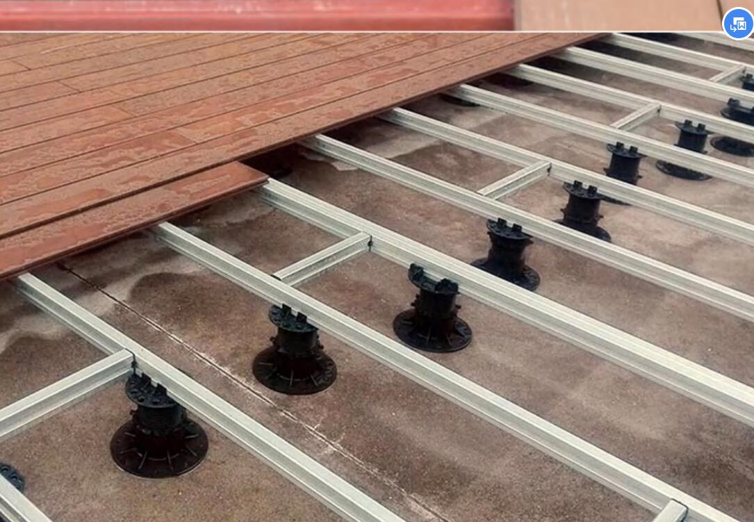 DEGE WPC Installazione di Decking cù Supportu di Travi di Deck Regolabile