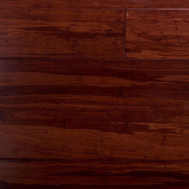 Dark Red Strand Woven Bamboo Floor