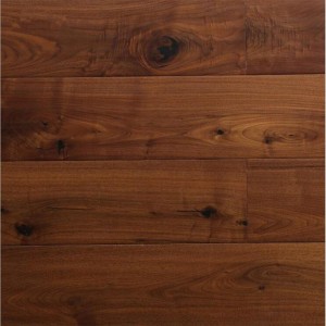 Dark Brown Wirebrushed Oak Wood Flooring