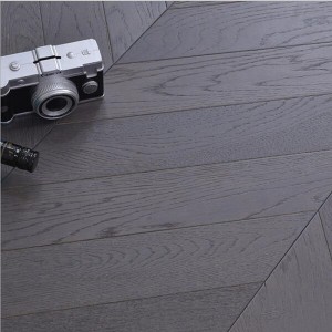 600*90*18mm Gray Oak Chevron Wooden Flooring