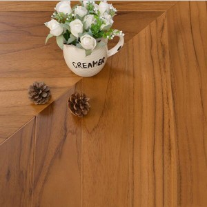 Fishbone Dark Brown Walnut Engineering Timber Flooring