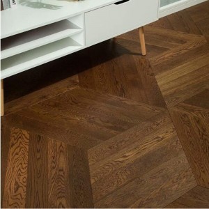 Chevron T&G Lock Gold Oak Engineering Flooring