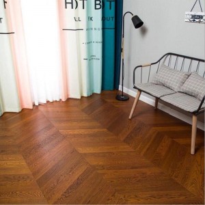 Wirebrushed Chevron Wood Flooring