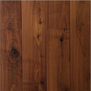 Dark Brown Wirebrushed Oak Wood Flooring