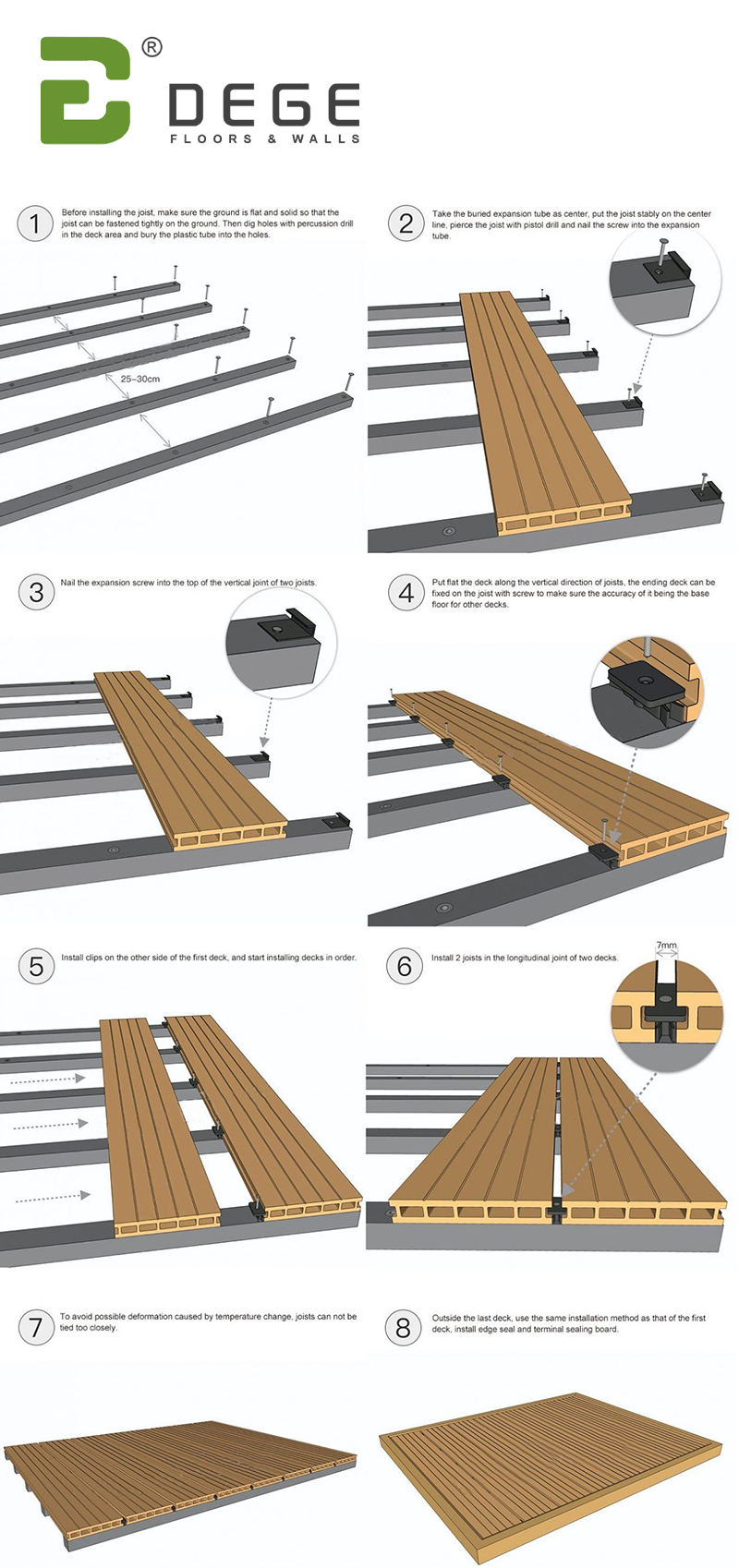 Panja Composite Decking Kukhazikitsa Guide