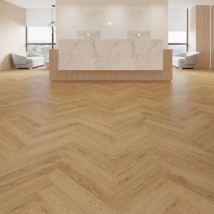 5MM Natural Oak Herringbone SPC Vinyl  Flooring