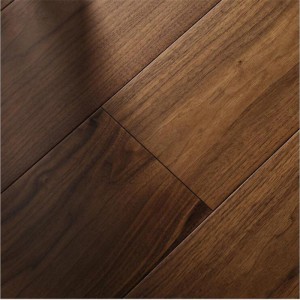 Dark Brown Wirebrushed Oak Wood Flooring