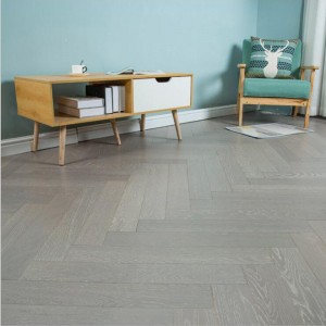 Gray T&G Herringbone Engineered Oak Flooring