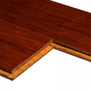 Dark Red Strand Woven Bamboo Floor