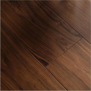 Dark Brown Wirebrushed Oak Wood Flooring