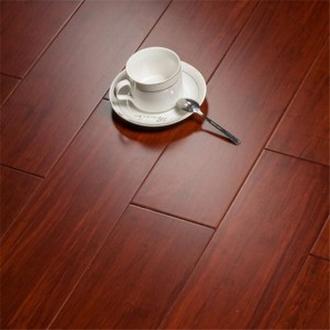 Dark Red Strand Woven Bamboo Floor