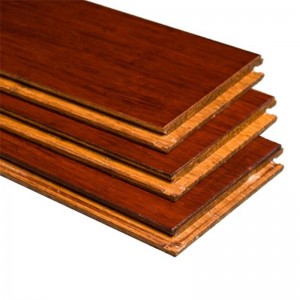 Dark Red Strand Woven Bamboo Floor