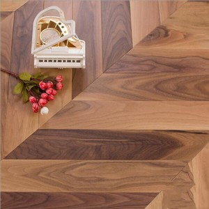 Natural Walnut Chevron Timber Wooden Flooring